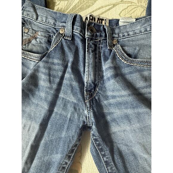 Ariat M5 Ramsey Slim Straight Boot Jeans Men’s 32x34 Medium Wash Distressed - Picture 12 of 12